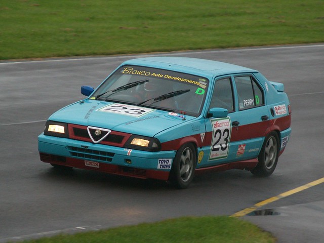 Tim Perry at wet Castle Combe 2008