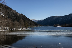 Longemer lake in winter
