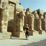 Pondering Karnak  (Pentax 645Nii / MF Portra 160)
