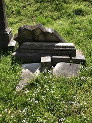 Collapsed gravestone, Oak Hill Cemetery, Georgetown, Washington, D.C.