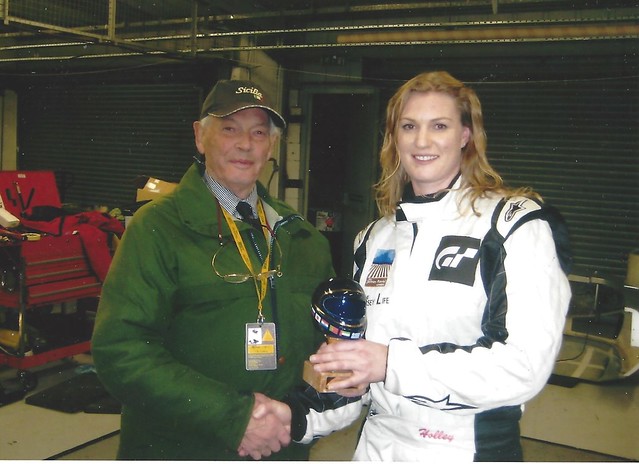 Christina Holley receives 2009 Best Newcomer award from Michael Lindsay