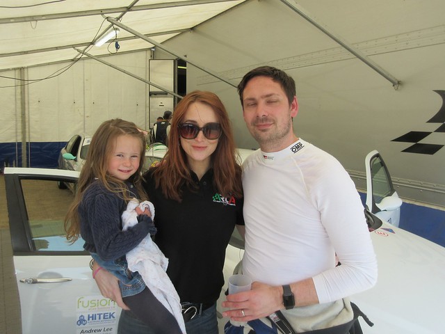 James Ford and family after a great race 1 win