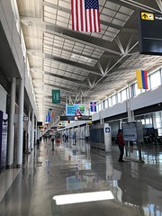 Empty Terminal A, Saturday morning at Washington Dulles Airport, Virginia