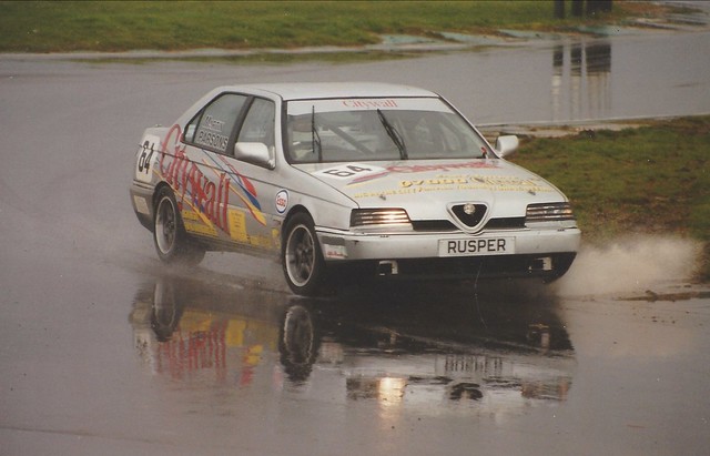 Martin Parsons with 24v 164 at very wet Snetterton
