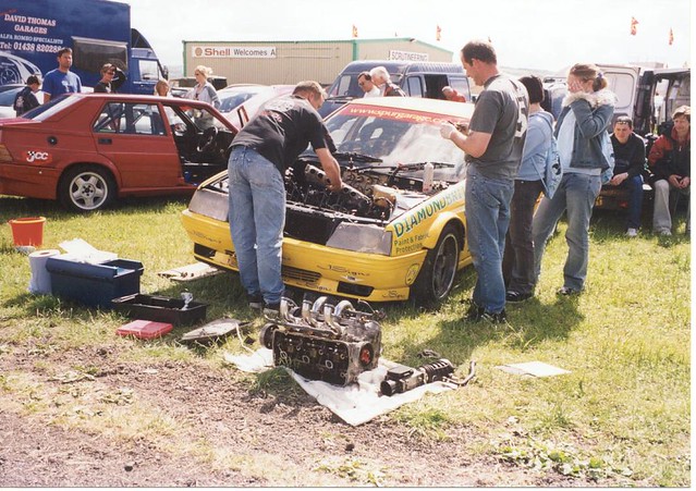 Bit of engine trouble at Pembrey 2004