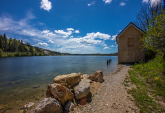Lac de L'Abbaye, Jura, France.