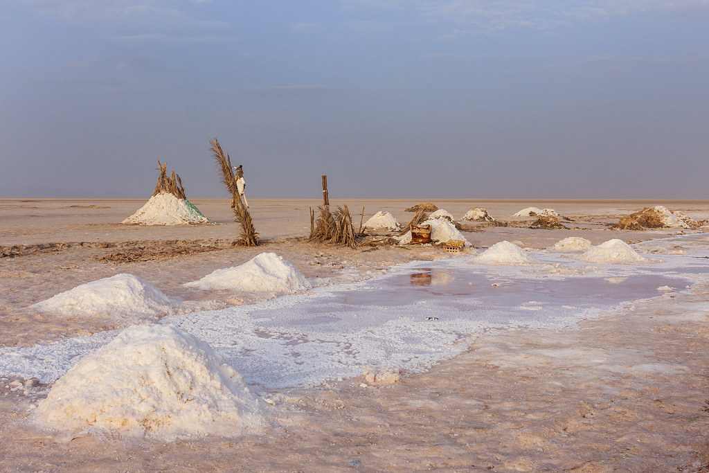 Lac de sel asséché à Chott El Djerid