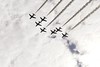 Red Arrows flying in formation over Paignton. This image is provided on an as-is basis, royalty free for personal editorial, blog and web display usage only. - Royalty Free Trains, Planes & Automobilies