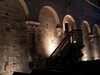 Lights highlighting a staircase in an old church in France. This image is provided on an as-is basis, royalty free for personal editorials, blogs and web display usage. - Royalty Free Urban Landscape