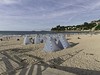 Beach tents on the sand in France. This image is provided on an as-is basis, royalty free for personal editorial, blogs and web display usage. - Royalty Free Seascape & Boating Images