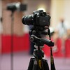 Camera on tripod with difussed background. This image is provided on an as-is basis, royalty free for personal editorial, blogs and web display usage. - Royalty Free Images of Objects