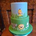 Two tiered cute safari birthday cake