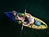 Man and girl in canoe. This image is provided on an as-is basis, royalty free for personal editorial, blogs and web display usage. - Royalty Free Seascape & Boating Images