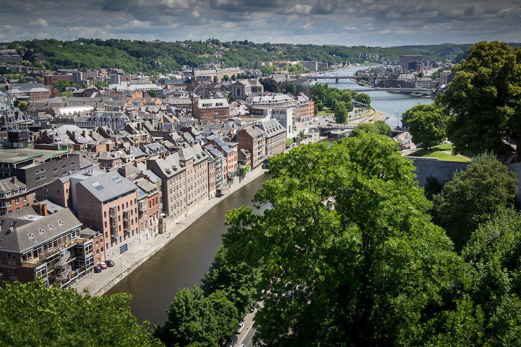 Namur au confluent de la Sambre et la Meuse, en Belgique
