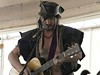 Musician with guitar performing at The Brixham Pirate Festival 2019. This image is provided on an as-is basis, royalty free for personal editorial, blog and web display usage. - Royalty Free People & Candid Situations