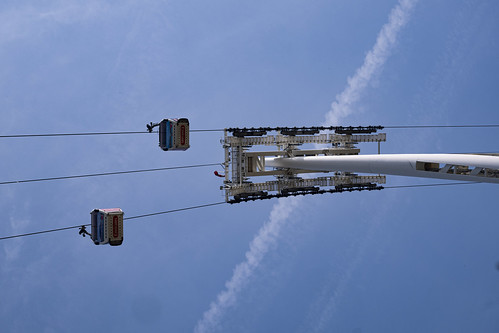 Emirates Airline Cable Cars from below
