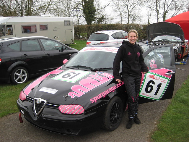 Mel Healey and her very smart 156 at C.Combe 2010