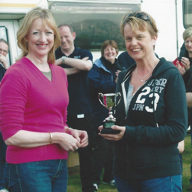 A happy winner - Sarah with Jane Anderson