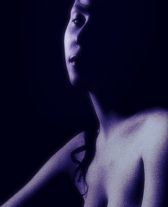 Blue nude portrait
