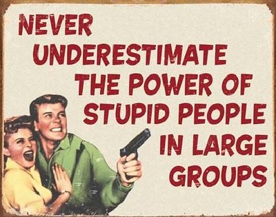 Stupid people in large groups