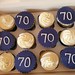 70th birthday topped cupcakes