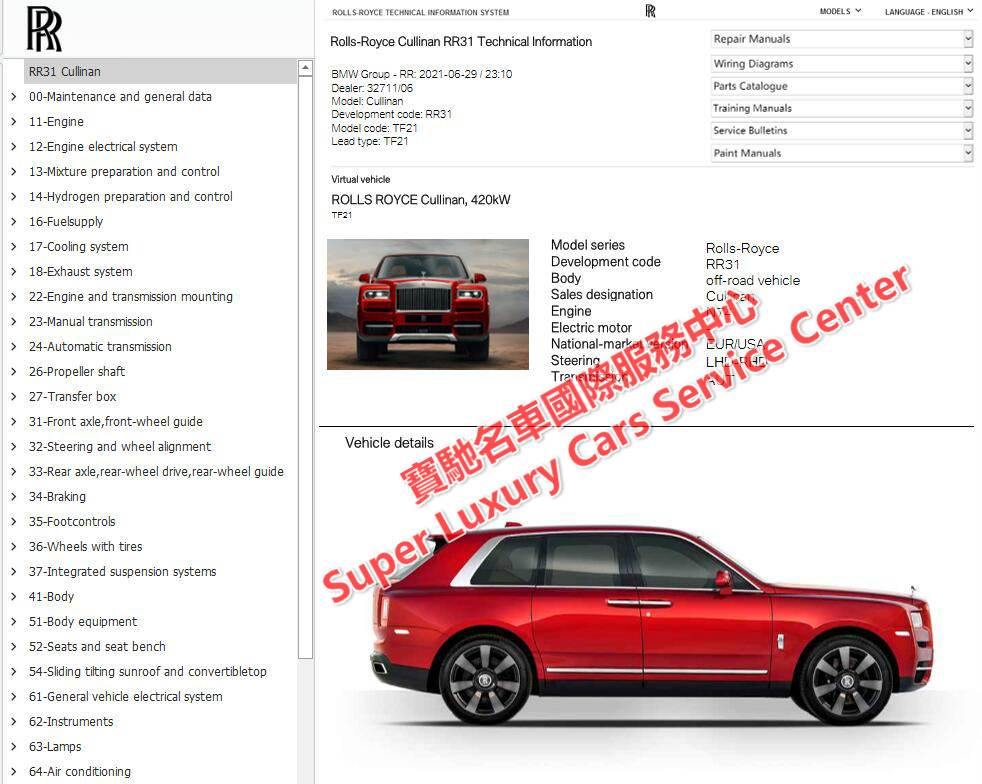 RollsRoyce Bentley Service Maintenance Schedule Components  IntroCar