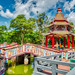Pagoda Pond at Haw Par Villa in Singapore