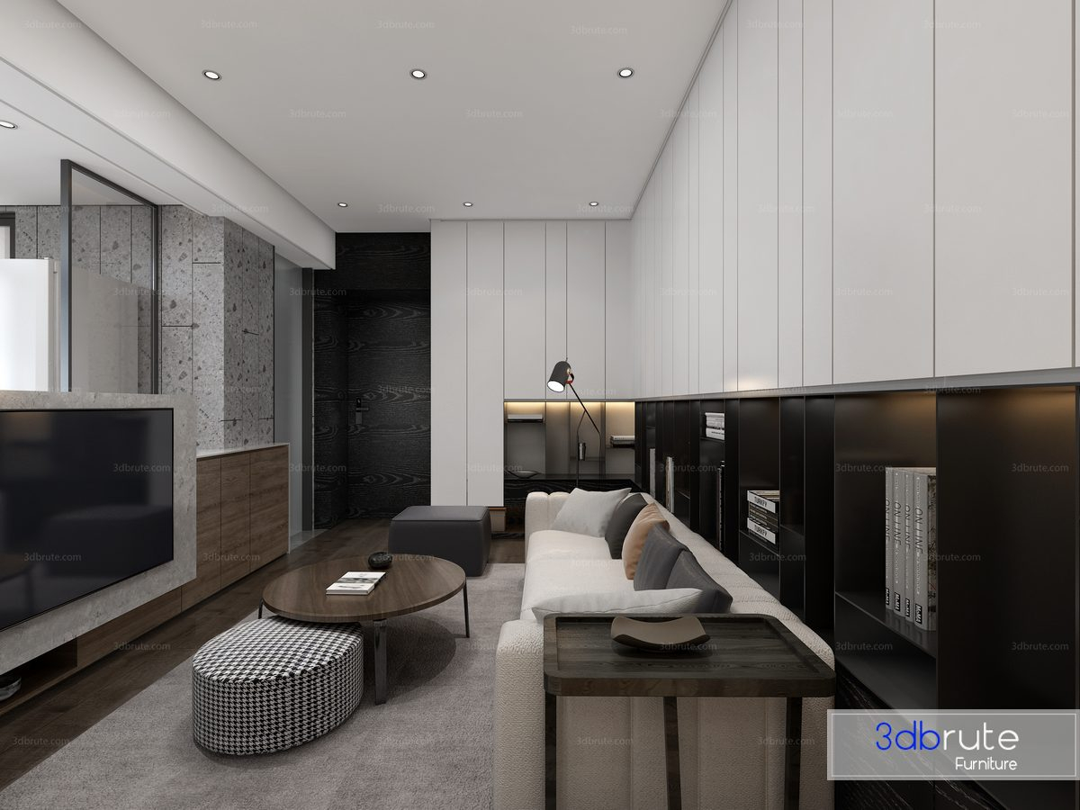 Sell Living room modern style vol1 -100 2019 3dsmax - Download -3dbrute