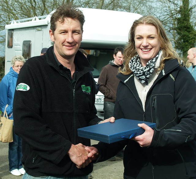Class B winner at Combe Nev Simpson with Christina Holley