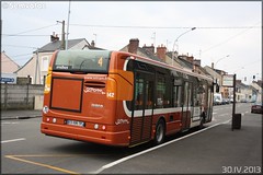 Irisbus Citélis  12 – Setram (Société d'Économie Mixte des TRansports en commun de l'Agglomération Mancelle) n°142