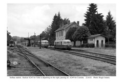 Seilhac station with two railcars. 22.6.63