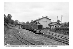 St. Clément-Lagraulière. No. BB401 & train for Seilhac. 22.6.63