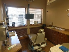 Dental chair and high-tech equipment at Bedford dentist Beelman Dental