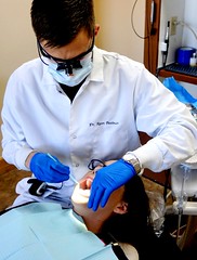 Bedford dentist Dr. Ryan Beelman performing root canal at Beelman Dental