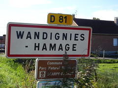 Wandignies-Hamage city limit  en 2021