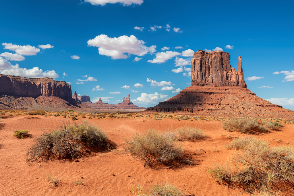 Paysage fameux du parc national Monument Valley, Arizona-Utah