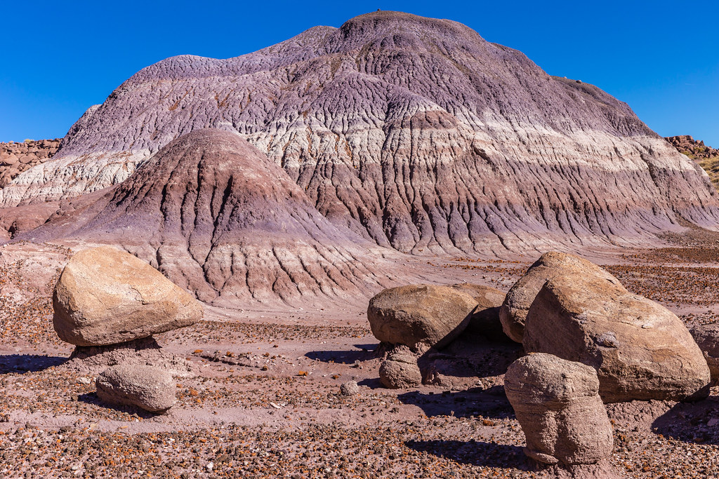 Formations rocheuses, parc national Petrified Forest, Arizona