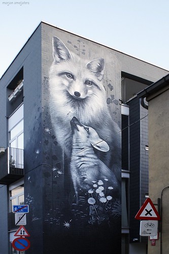 Kitsune (Jolien De Waele), Street Art Ghent, Belgium