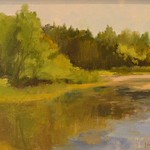 Peaceful Morning on Horseshoe Pond, Janet Stolle, Oil, 14" x 11", $675