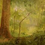 Late August, Adena Brook Ravine, Mary Jane Ward, Oil, 8" x 10", $900