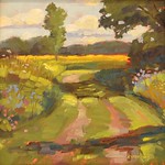 Into the Meadow, Kathleen Gray Farthing, Oil, 12" x 12", $550
