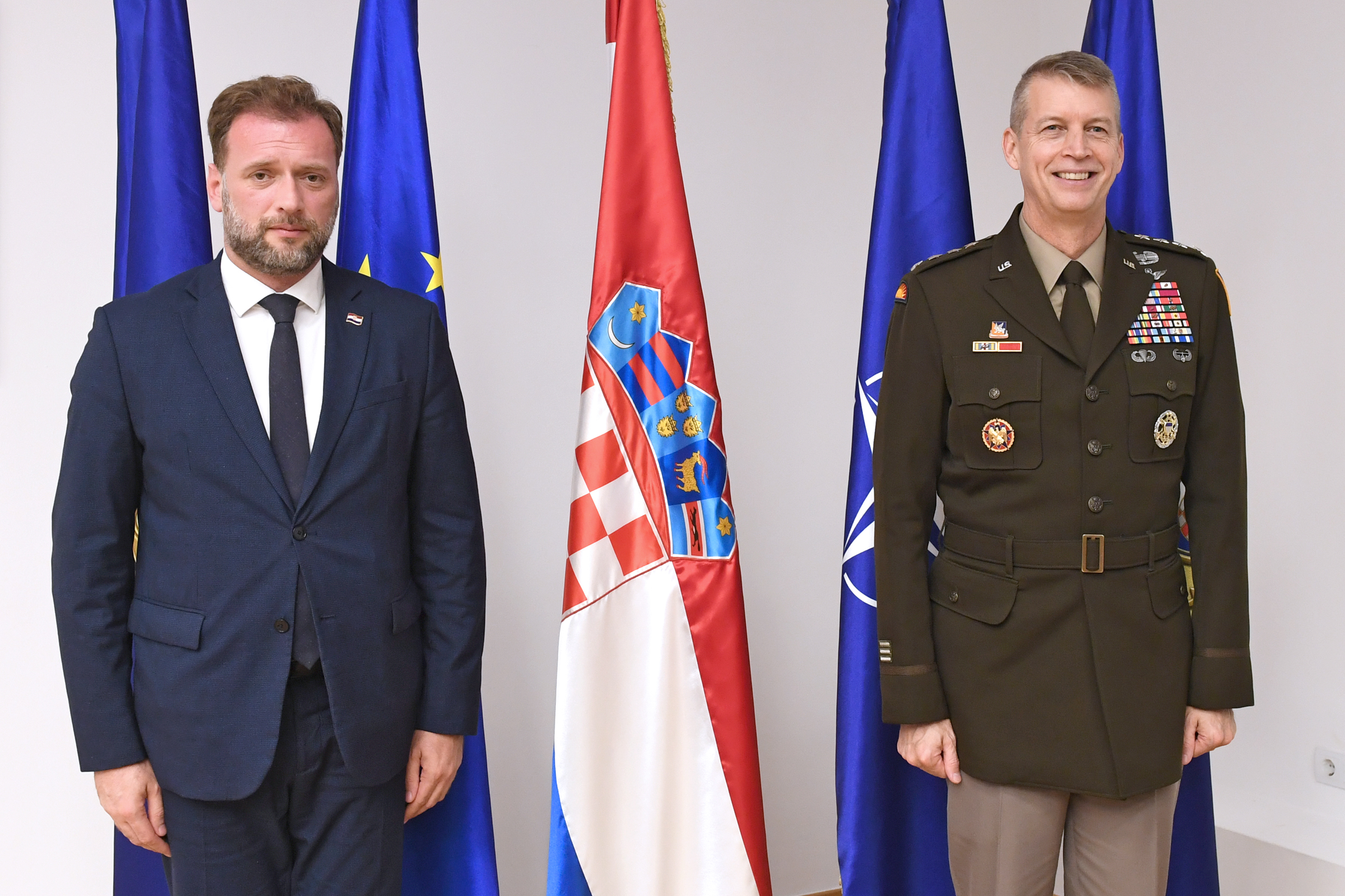 Ministar Banožić sa zapovjednikom Ureda Nacionalne garde SAD-a generalom zbora Danielom Hokansonom