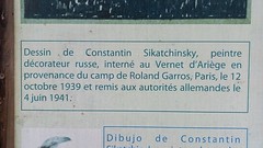 Cimetière du Camp du Vernet : Dessin de Constantin Sikatchinsky - Photo of Gaudiès