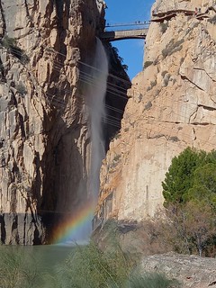 Caminito del Rey with rainbow