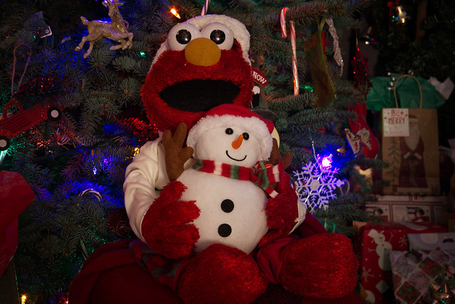December 2 - Elmo and his little snow buddie