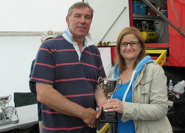 Class winner at Silverstone 2015 with Linda Hill