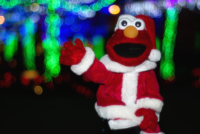 December 24 - Elmo is visiting the bright lights before Santa comes