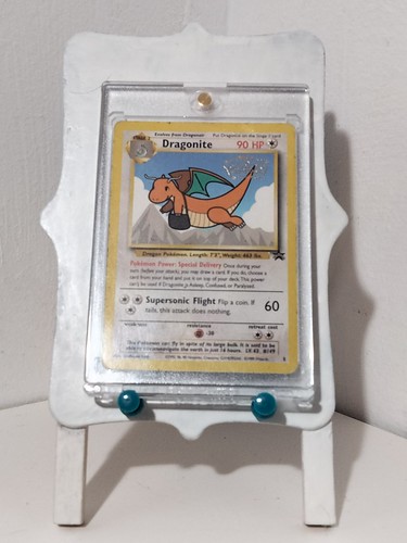 Dragonite Pokémon Promo Card for the First Movie is up for auction at our Ebay store https://www.ebay.ie/itm/Dragonite-1999-Wizards-Pokemon-The-First-Movie-Promo-5-/284586246622?mkcid=16&mkevt=1&_trksid=p2349624.m2548.l6249&mkrid=5282-175127-2357-0
