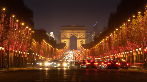 The Avenue des Champs-Élysées and the Arc de Triomphe, Paris