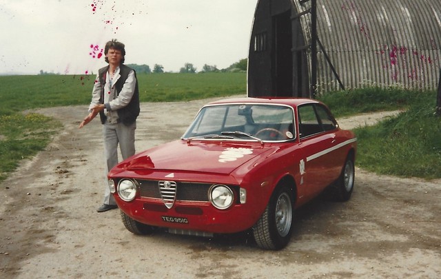 Tony Dron with Barry Coupe's 1300 GTA prepares for a road test